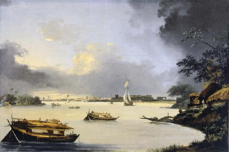 unknow artist View of Calcutta from Garden House Road oil painting image